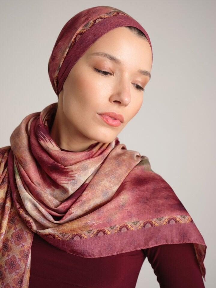 Suyolu Koleksiyonu Gül Tozu Çift Taraf Şal