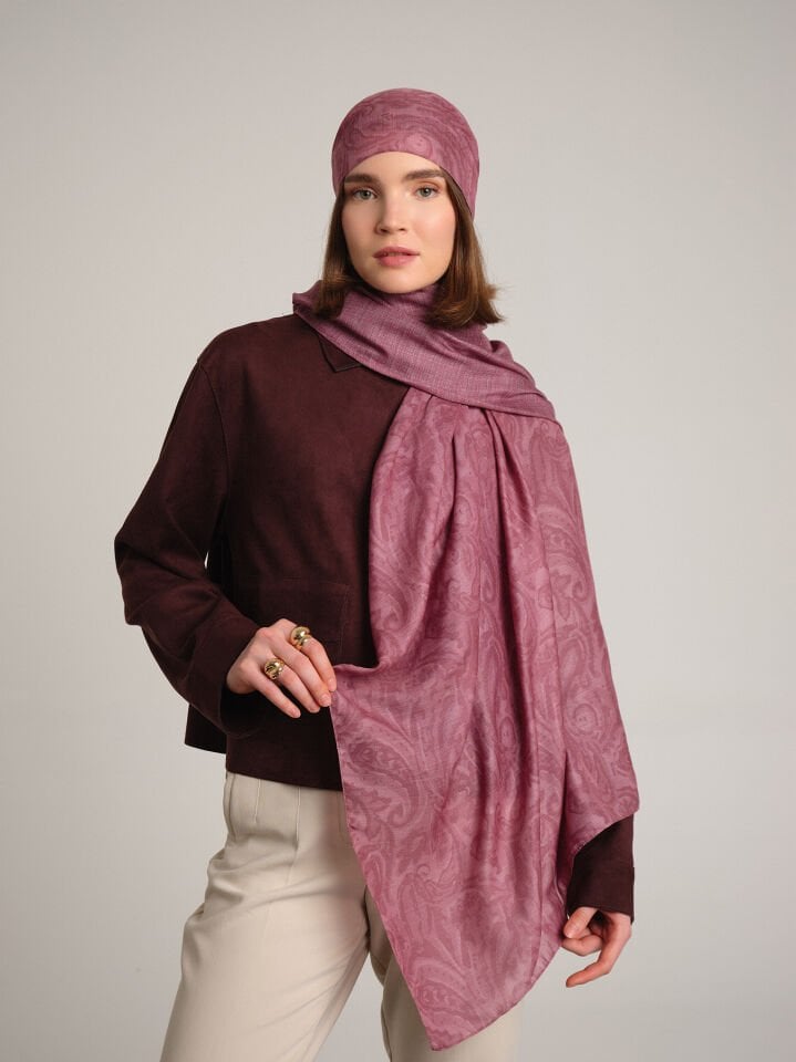 Nakkaşhâne Koleksiyonu Gülâbî Hâtem Çift Taraf Şal