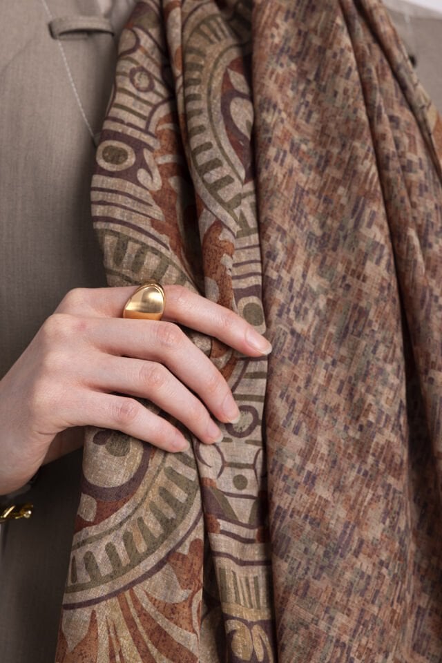 Adaçayı Koleksiyonu Kış Güneşi Çift Taraf Şal