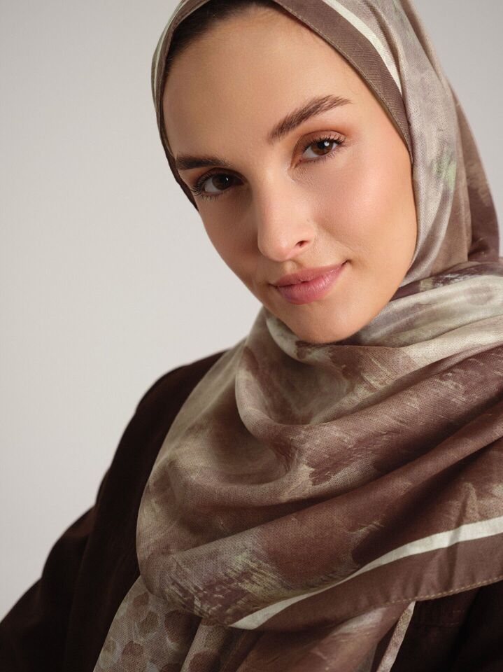 Fırça Hâlesi Koleksiyonu Atölye Patinası Çift Taraf Şal