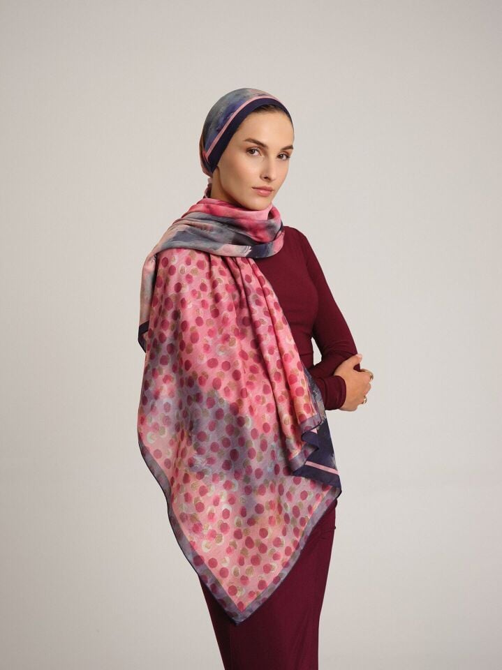 Fırça Hâlesi Koleksiyonu Kızıl Fasıl Çift Taraf Şal