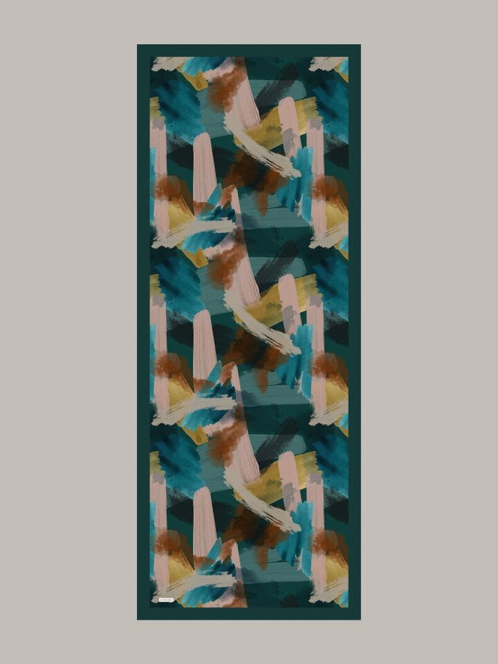 Fırça Koleksiyonu Turkuaz Tek Taraf Şal