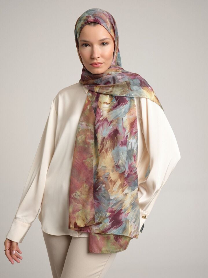 Gülce Koleksiyonu Sedir Gölgesi Çift Taraf Şal