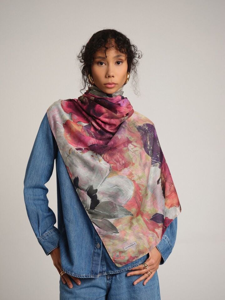 Gülce Koleksiyonu Şafak Sözü Çift Taraf Şal