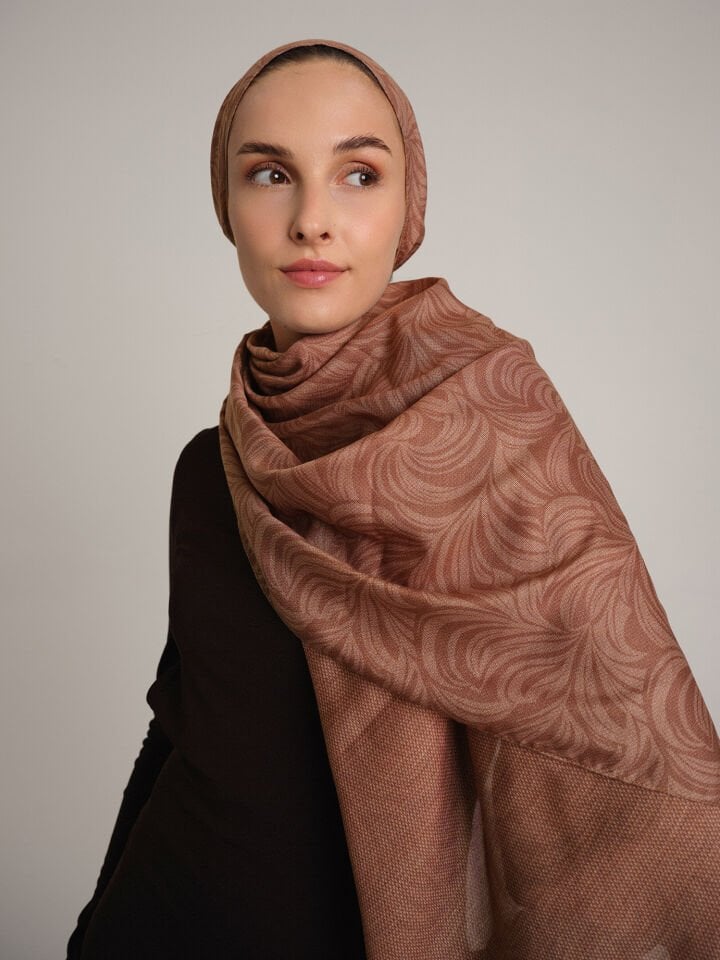 Rûmî Sema Koleksiyonu Kızıl Toprak Çift Taraf Şal