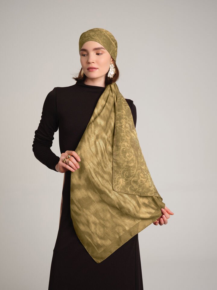 Yalaz Koleksiyonu Kehribar Tozu Çift Taraf Şal