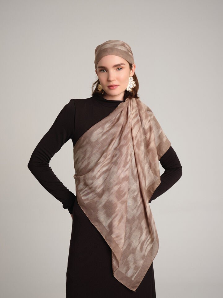 Yalaz Koleksiyonu Tütsü Çift Taraf Şal