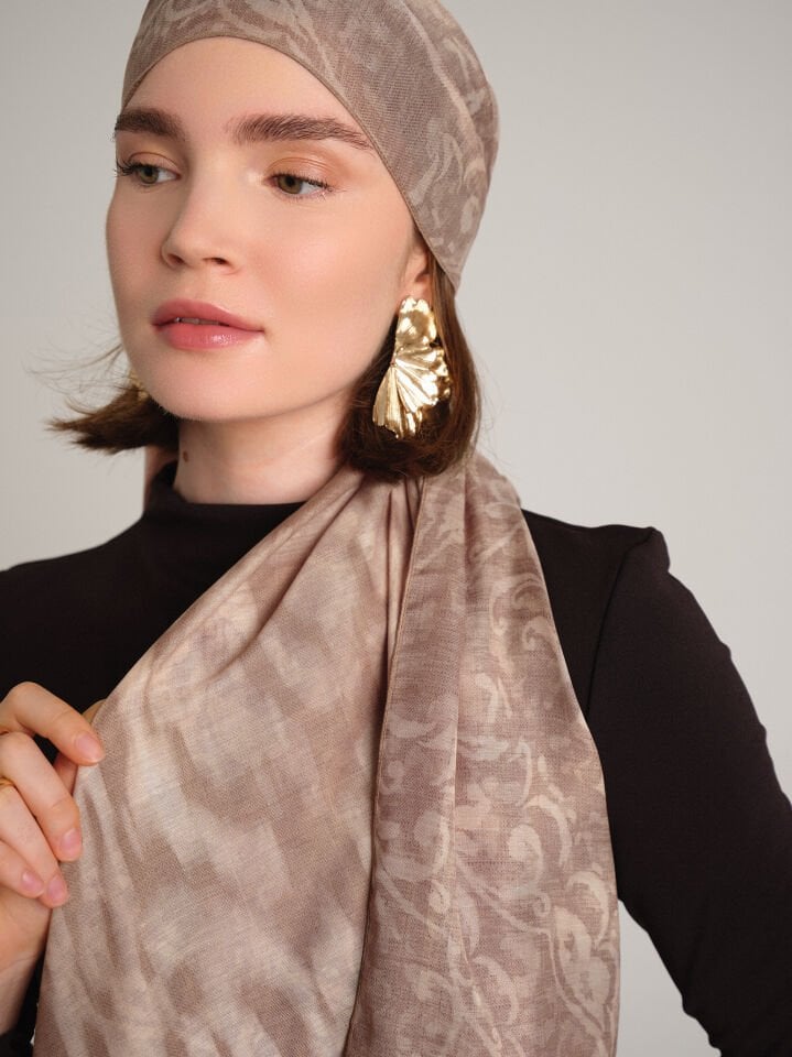 Yalaz Koleksiyonu Tütsü Çift Taraf Şal