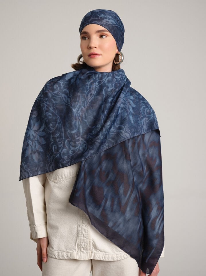 Yalaz Koleksiyonu Gece Notası Çift Taraf Şal