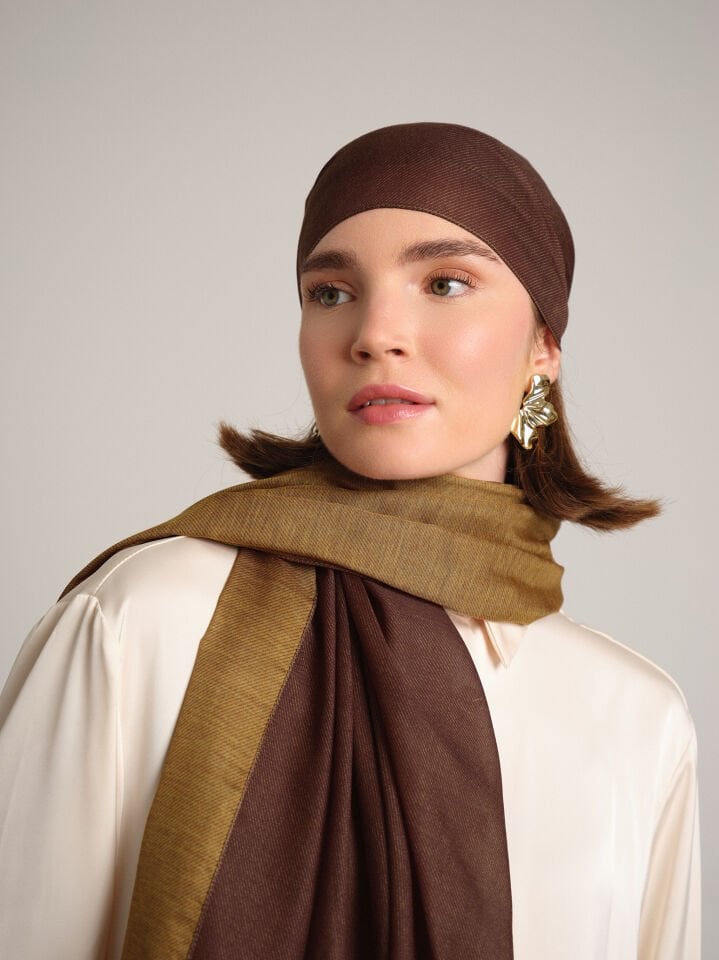 Nazenin Koleksiyonu Koyu Derya Çift Taraf Şal