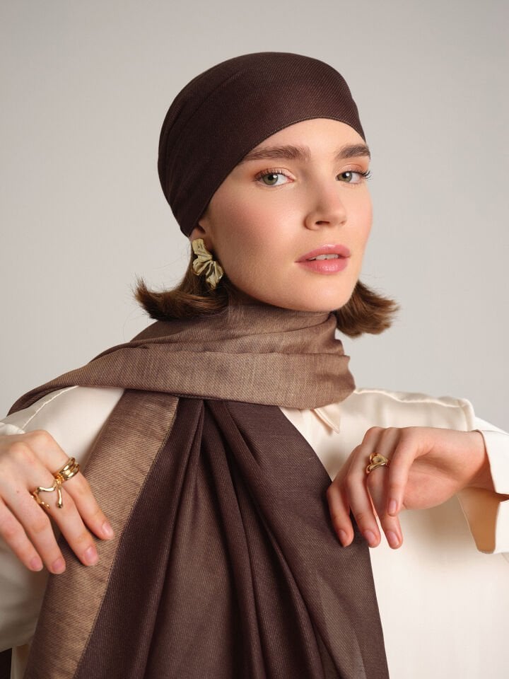 Nazenin Koleksiyonu Hazan Güneşi Çift Taraf Şal