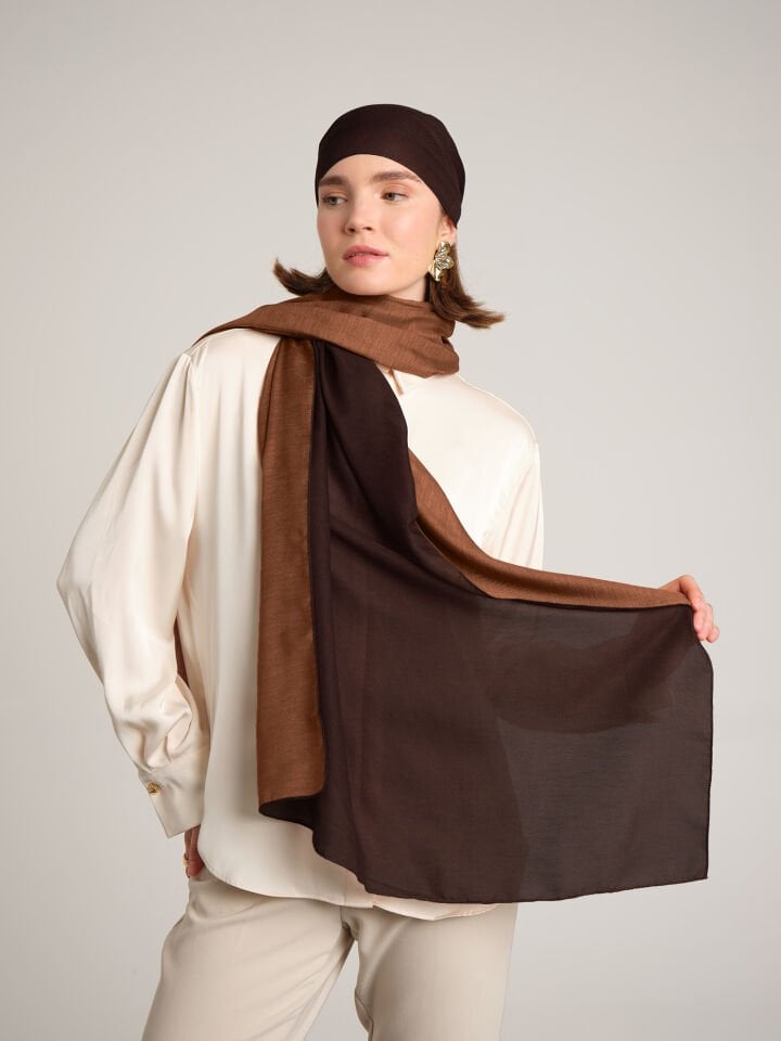 Nazenin Koleksiyonu Tarçın Büyüsü Çift Taraf Şal