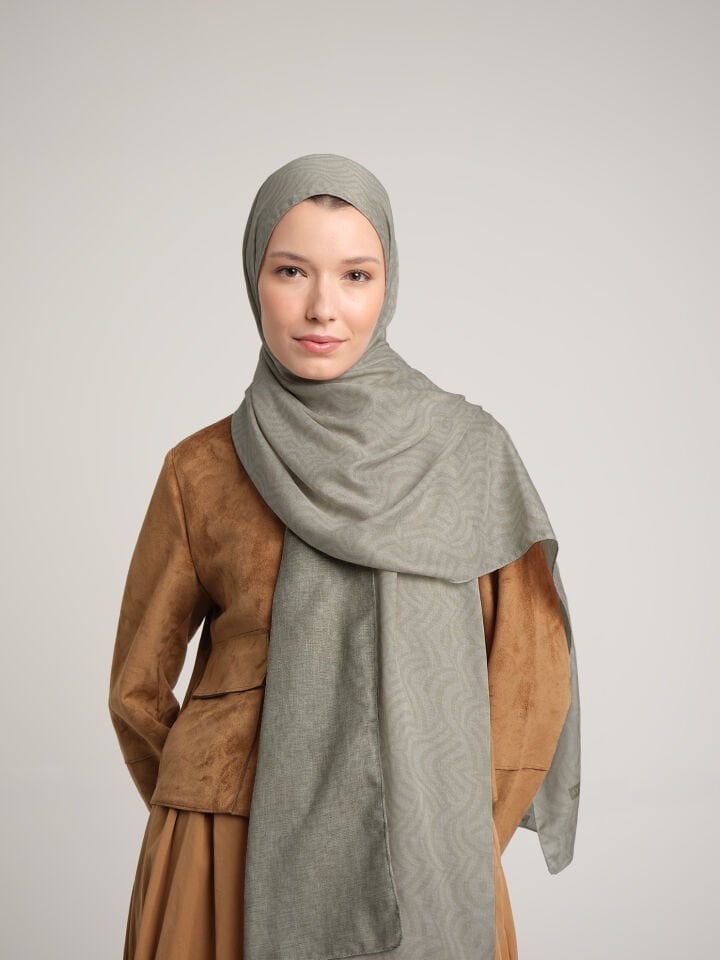 Şiraze Koleksiyonu Soluk Yeşil Çift Taraf Şal