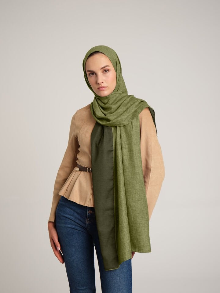 Nazenin Koleksiyonu Yosun Büyüsü Çift Taraf Şal