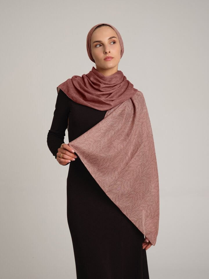 Buğu Koleksiyonu Solgun Pembe Çift Taraf Şal