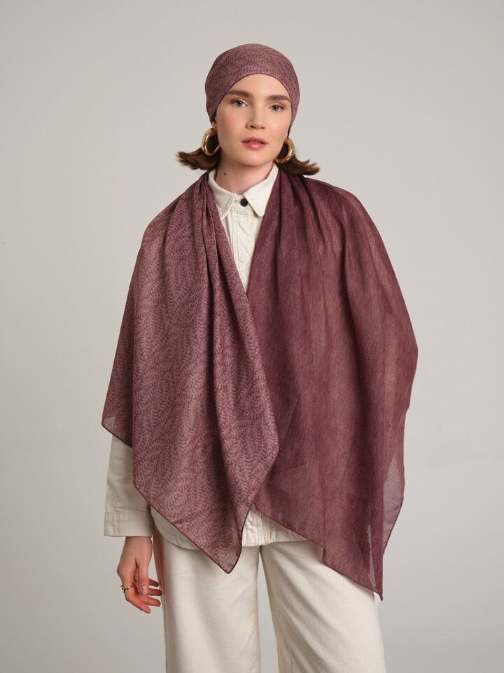 Buğu Koleksiyonu Melâl Pembesi Çift Taraf Şal