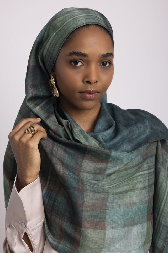 Bursa Koleksiyonu Bursa Yeşili Çift Taraf Şal