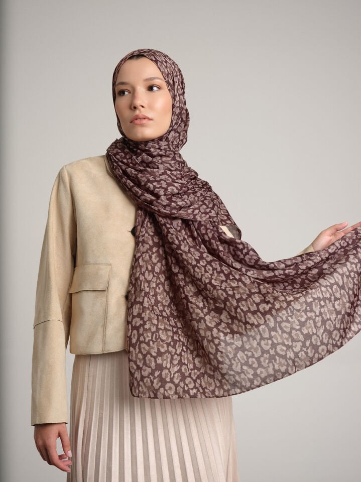 Peleng Koleksiyonu Kestane Kabuğu Çift Taraf Şal