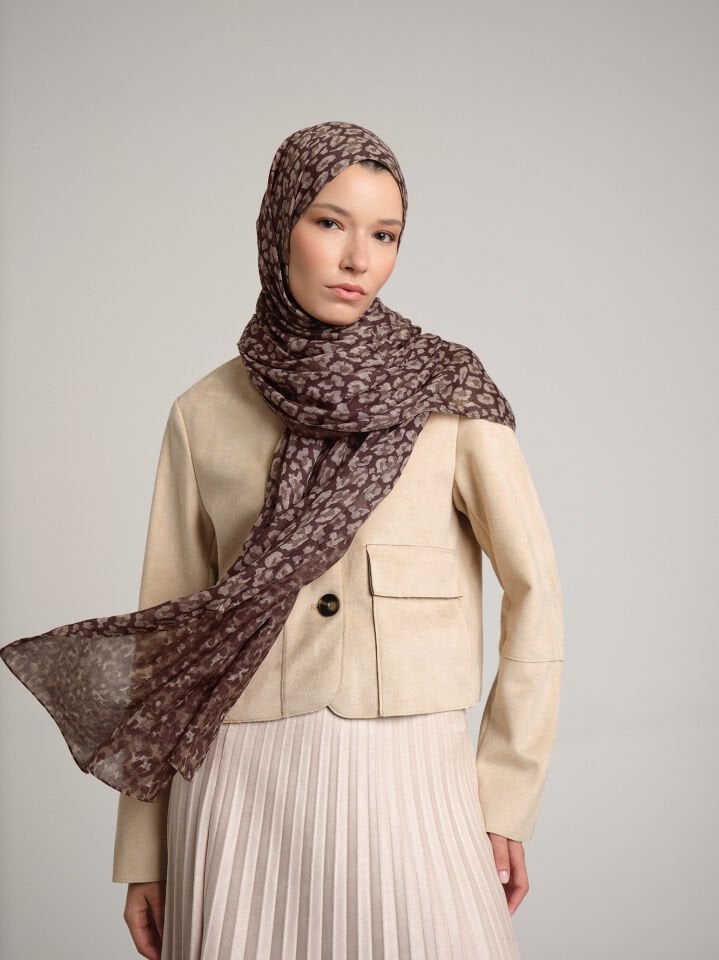 Peleng Koleksiyonu Kestane Kabuğu Çift Taraf Şal