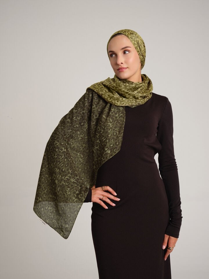 Peleng Koleksiyonu Filiz Çift Taraf Şal