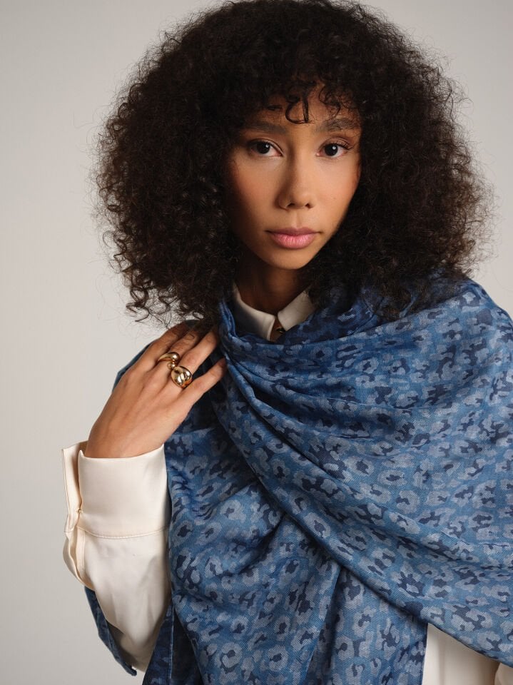 Peleng Koleksiyonu Gökdamla Çift Taraf Şal