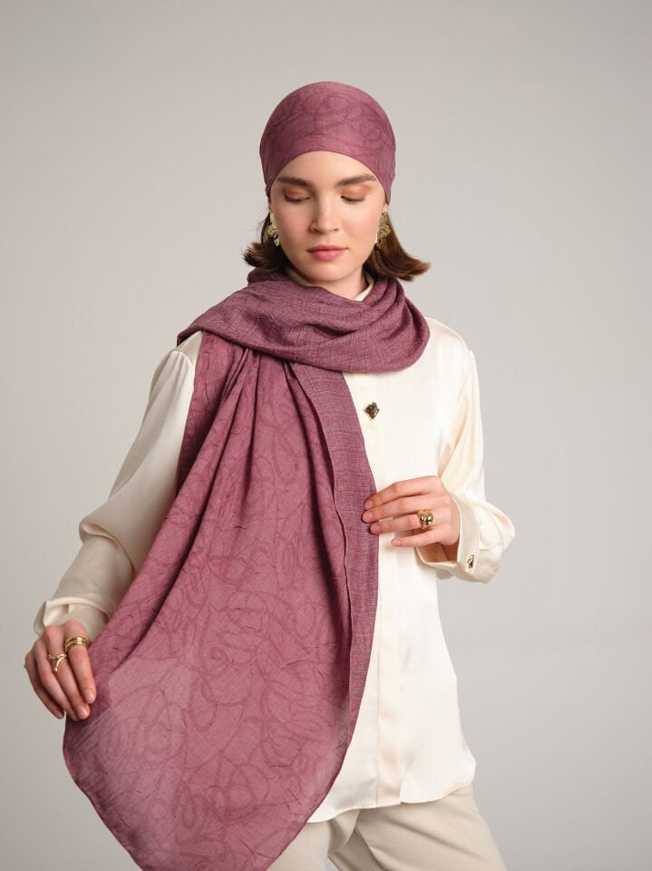 Akşam Eflatunu Çift Taraf Şal