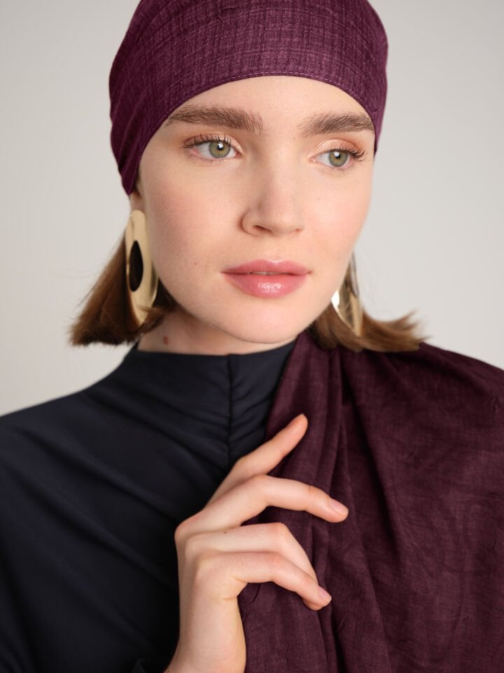 Şebnem Hattı Koleksiyonu Alev Kırmızısı Çift Taraf Şal