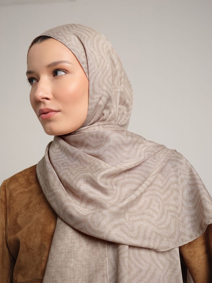 Şiraze Koleksiyonu Kirli Bej Çift Taraf Şal