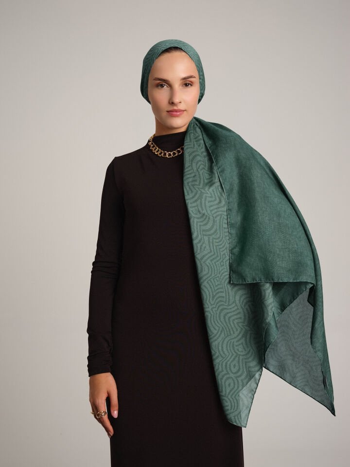 Şiraze Koleksiyonu Deniz Köpüğü Çift Taraf Şal